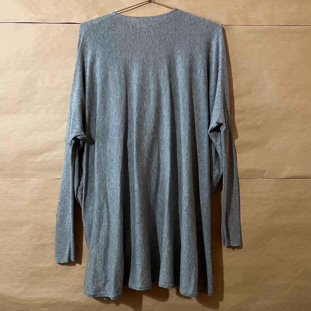 AllSaints | Itat Shrug Convertible Twist Sweater Cardigan Grey Cotton Size S - Picture 8 of 11